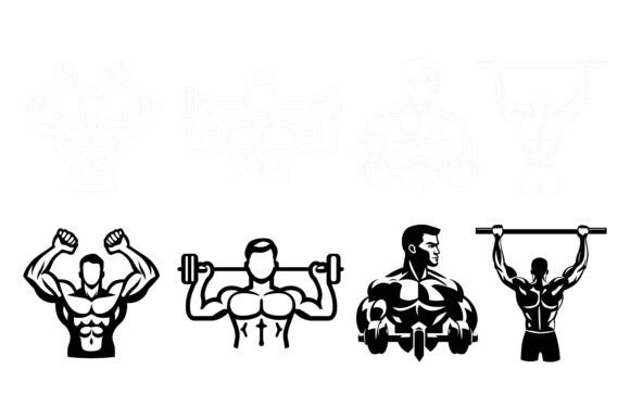 Bodybuilder Vector Illustration: Power in Every Line
