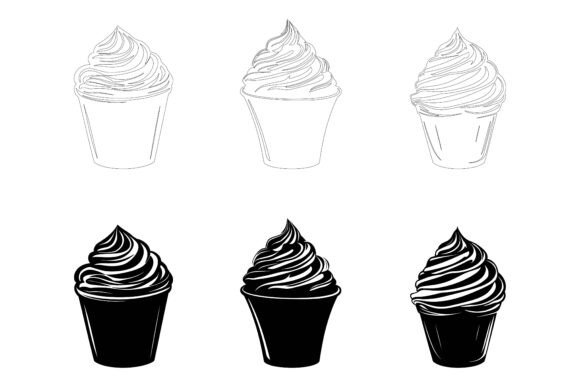 Cupcake Design Assets: Hello Special AI EPS Collections