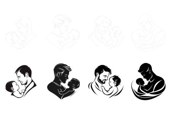 Fathers Day Set: Crafting Meaningful Visual Stories with AI EPS Illustration Collections