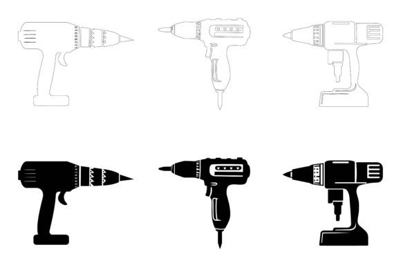 Hand Drill Logo Icon for Modern Branding and Design