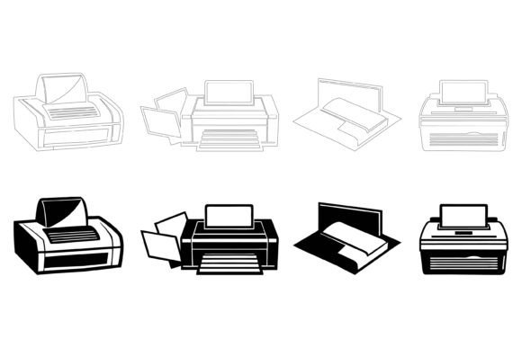 Printer Office Copy Document Icons Set: Your Visual Toolkit for Modern Communication