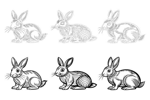 Rabbit Set: A Playful, Modern AI Illustration Collection