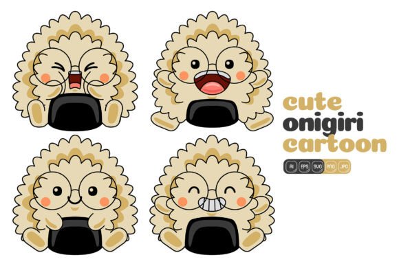 The Cute Onigiri Mascot Vector Pack 03: Your Creative Toolkit for Branding and Design